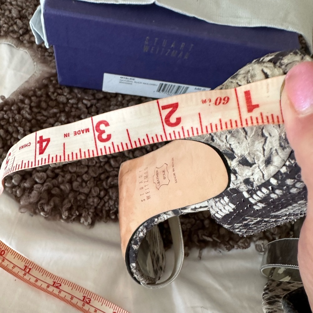 Stuart Weitzman “Myslide” Stamped Python Sandals - image 4